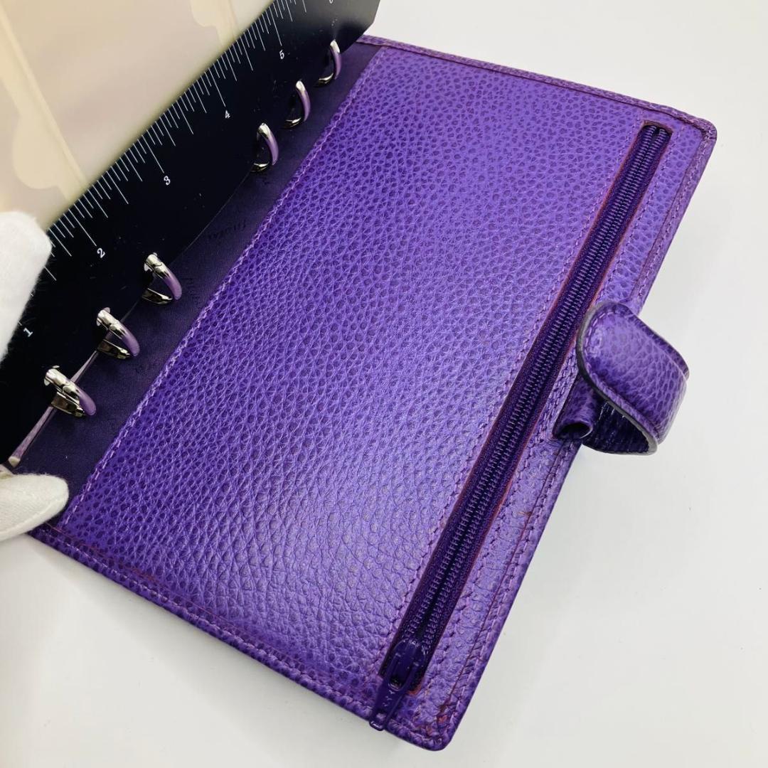 【希少 新品】FILOFAX FINSBURY システム手帳 バイブル パープル