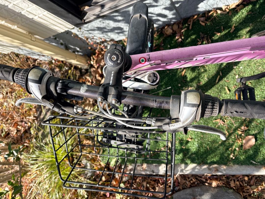 ianchi eagle 24インチ　ピンク ハンドルバスケット付き