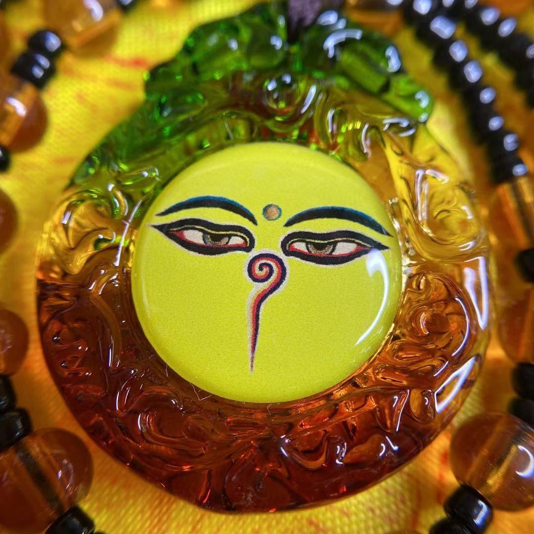 蓮花生大師喚呪文+徳格印経院の土香丸+七彩舎利+紅花+法米+彩布+金剛杵