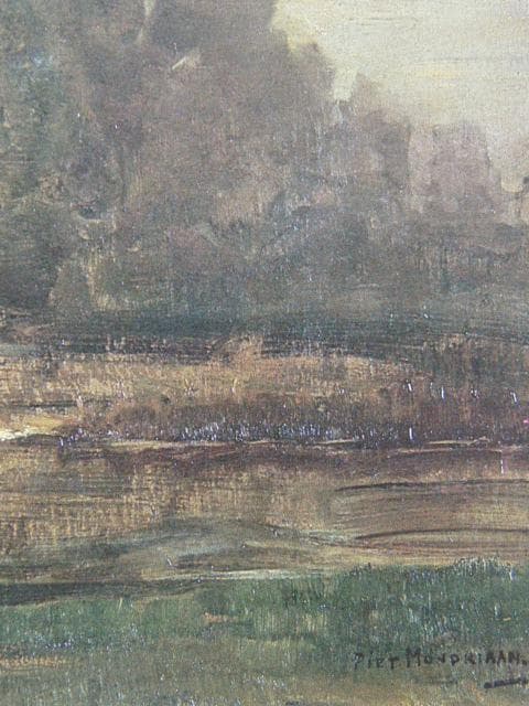 ピート・モンドリアン、『木立と水辺の風景』、希少な画集より