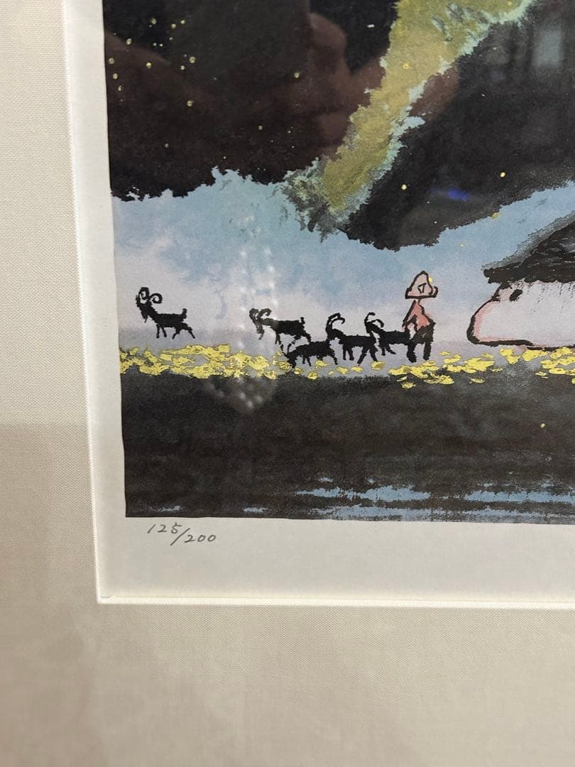 チャンプー　張歩　リトグラフ　中国人画家・張歩「金秋」﻿ 125/200