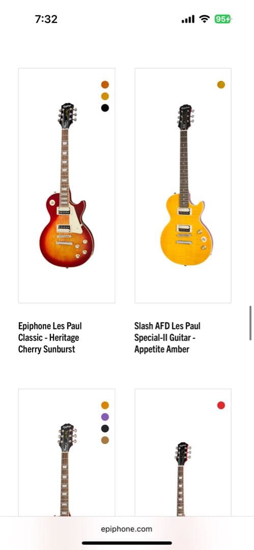 ニ*ル様 Epiphone　レスポール　クラシック　ハードケース付き