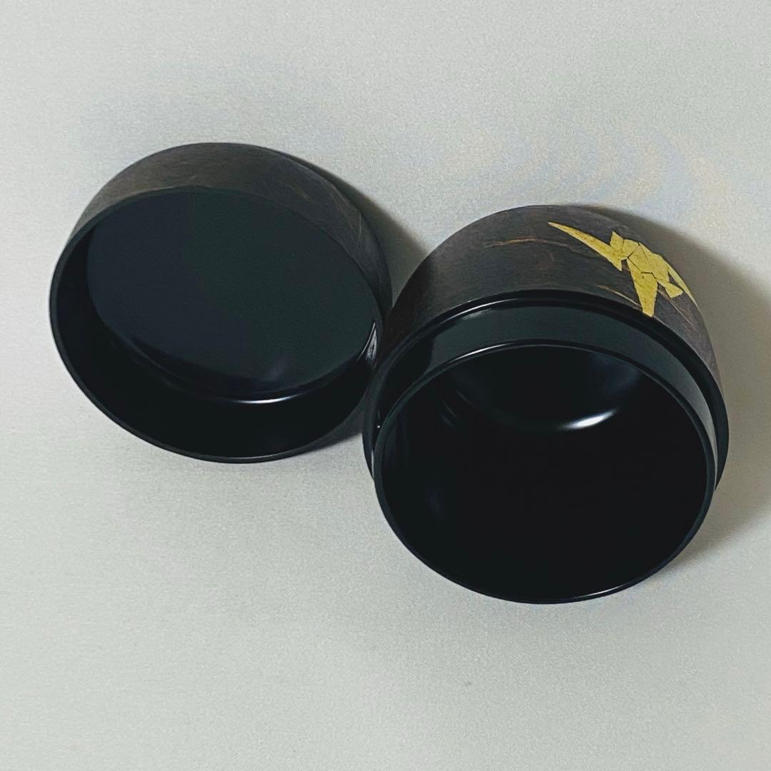 希少 築城筑良造 漆塗 和紙張 立雛 大棗 棗 なつめ 箱付 漆器 茶道具 茶道