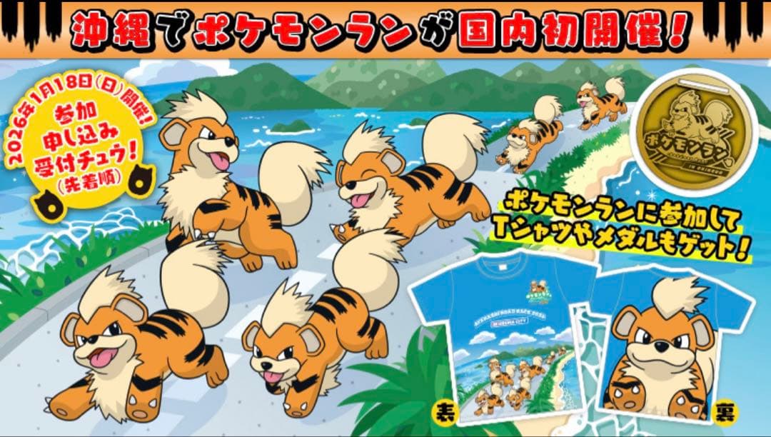 ポケモンラン用Tシャツ サイズM &L2枚＋メダル2個セット