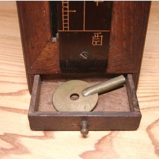 【大名品】◆『尺時計』江戸期 和時計 円天符 節板式文字盤 桑造枠◆検）大名時計