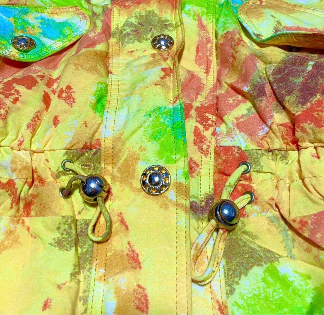 ellesse エレッセ　花柄フード付き　スノボウェア　スキージャケット