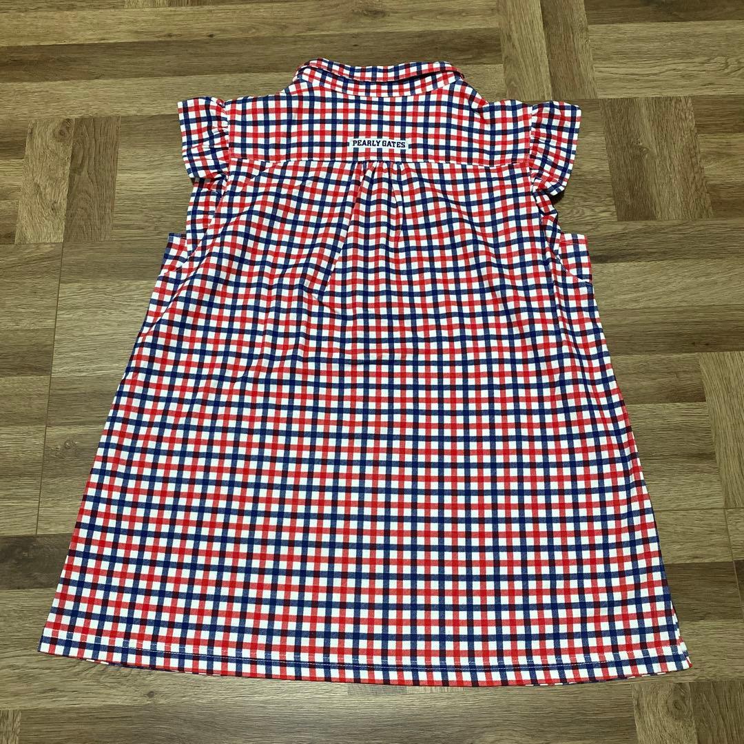 美品♡パーリーゲイツ♡セットアップ♡チェック♡トリコロール♡レッド♡ホワイト♡S
