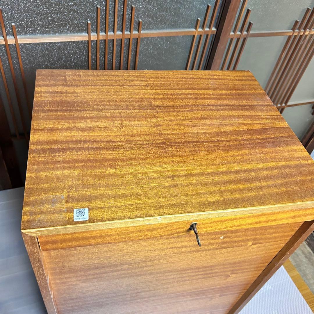 ユニオン 製図ケース A3対応 木製 7段 北欧風 収納　蛇腹シャッター