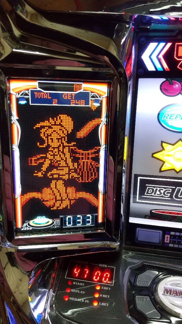 パチスロ実機　5号機　ディスクアップ　DISK UP　スロット　不要機付き