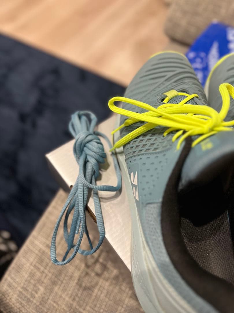 YONEX テニスシューズ 27.0 cm グレー/ネオン