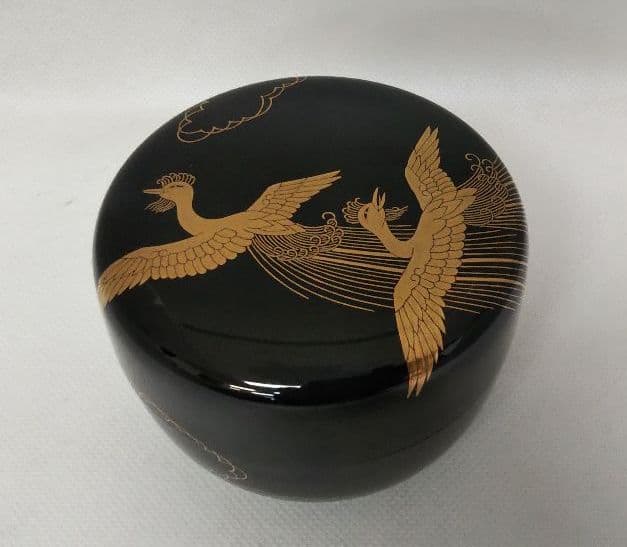 茶道具 鵬雲斎好 瑞鳥平棗 中村宗悦 新品未使用