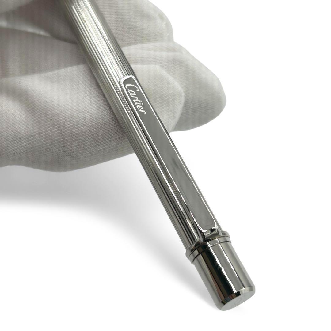 【りり】　未使用　Cartier ボールペン シルバー インク黒　箱付き