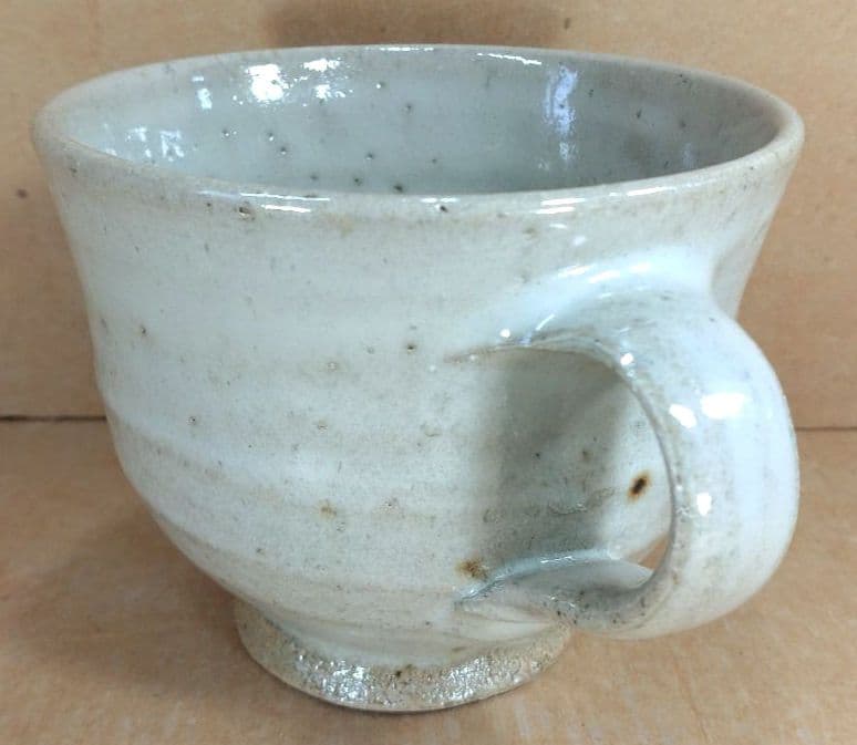 濱田庄司(浜田庄司) 朝杯(カップ&ソーサー）共箱 未使用 益子焼 人間国宝