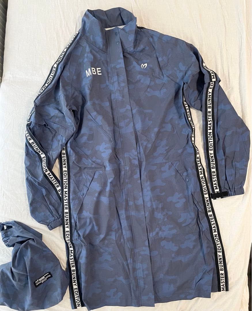 ◼️マスターバニー　レインコート　半袖　長袖レインウェア 迷彩 完売品 M ブルー