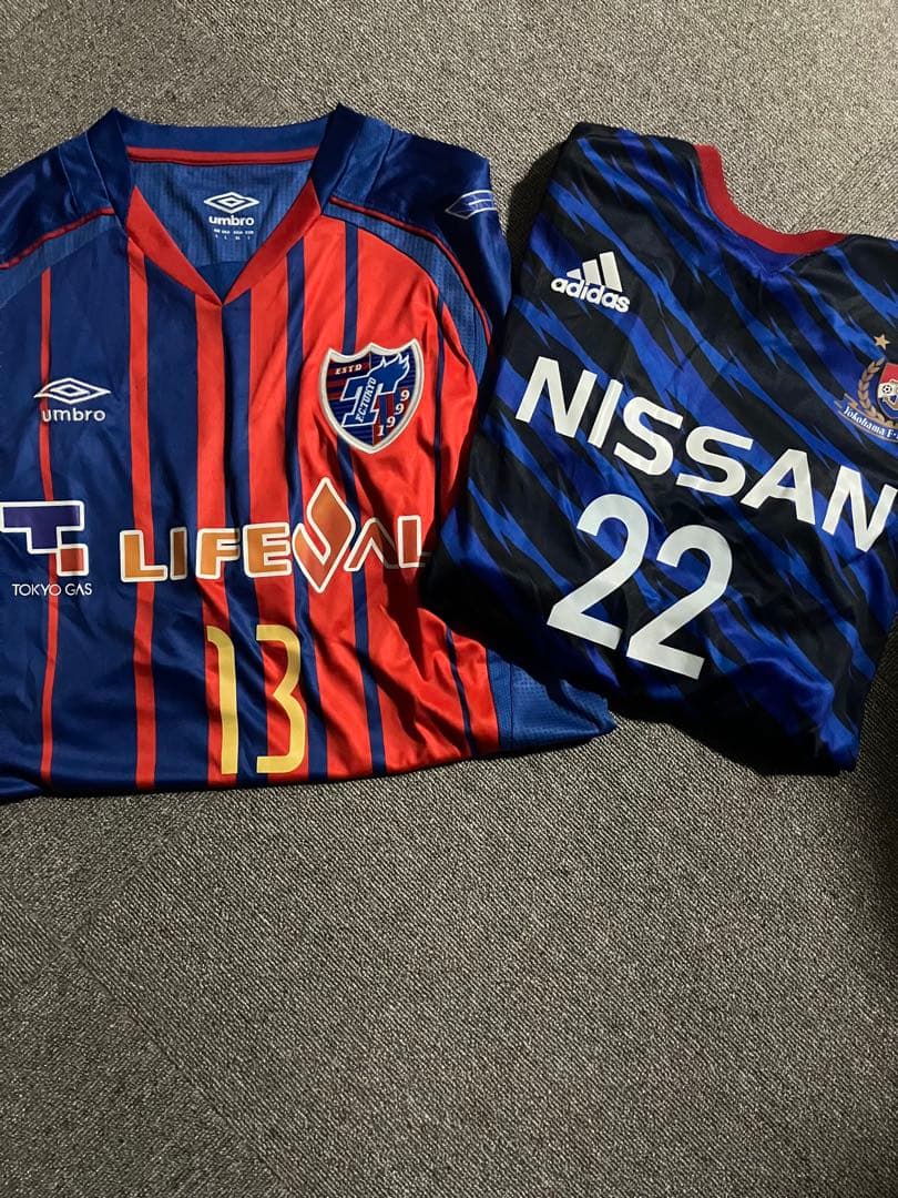 【2枚セット】jリーグ　サッカーユニフォーム　FC東京　横浜Fマリノス　L
