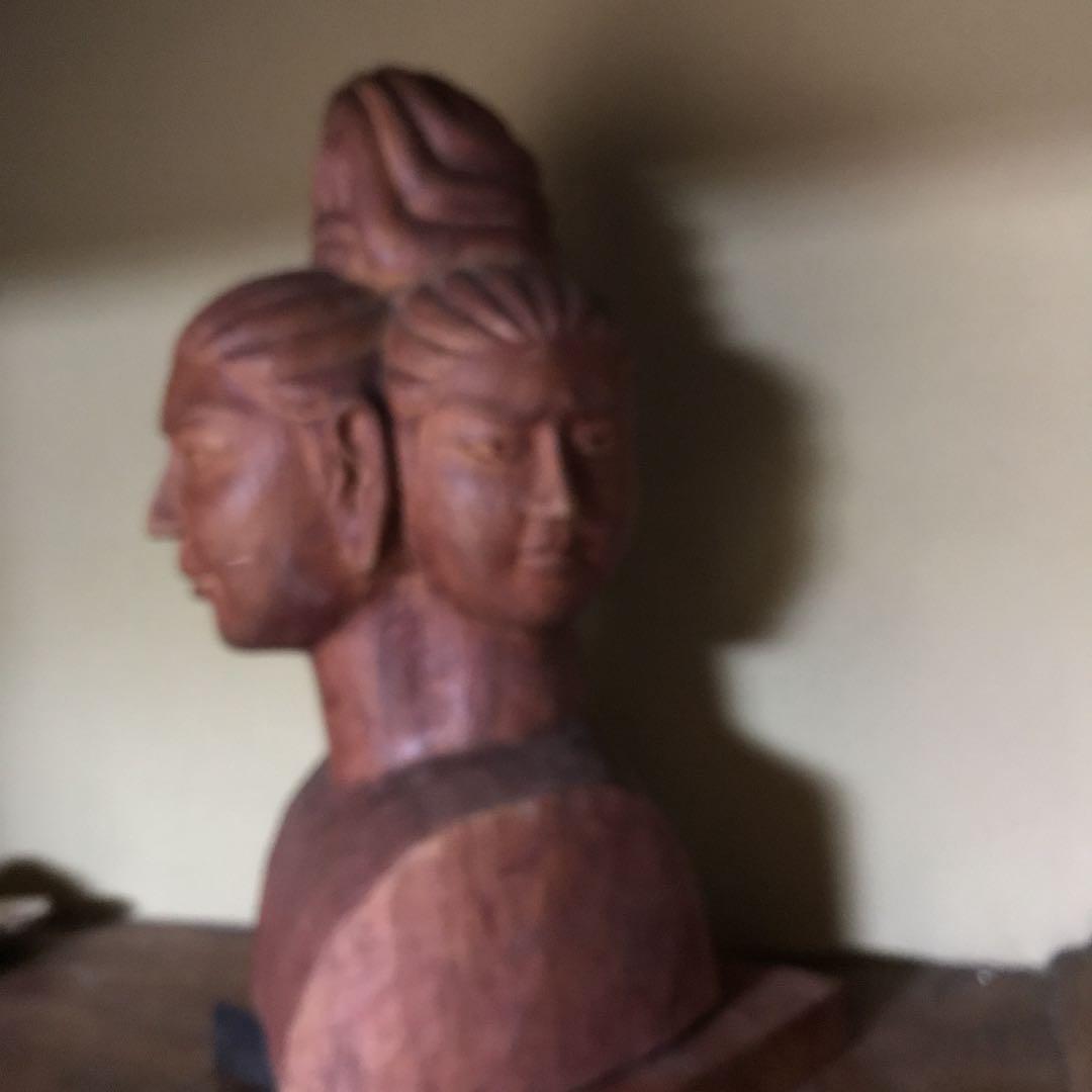 木彫　阿修羅像？　仏像　　頭部　大幅値下げ