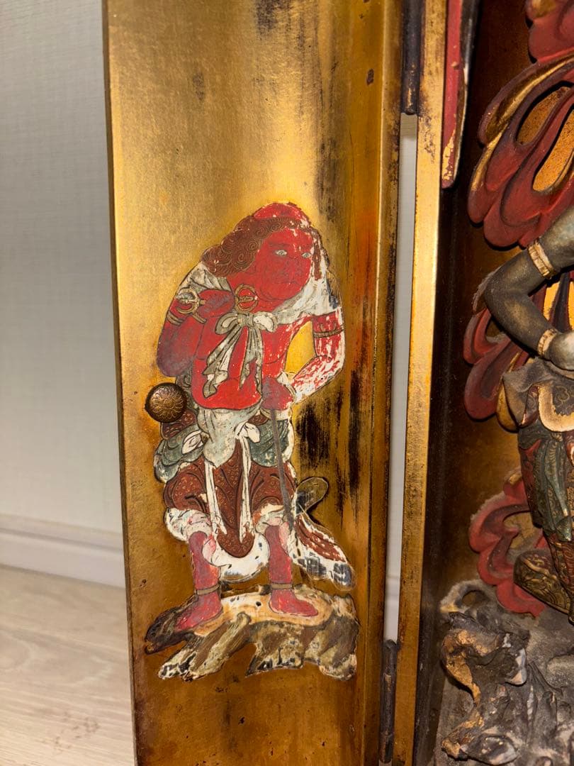 【希少】不動明王　仏像　厨子　室町時代