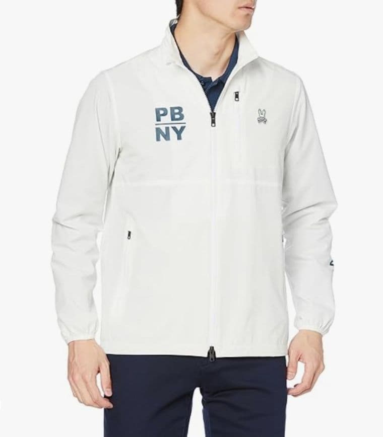 サイコバニー ストレッチブルゾン ウィンドブレーカー XL ホワイト タグ付