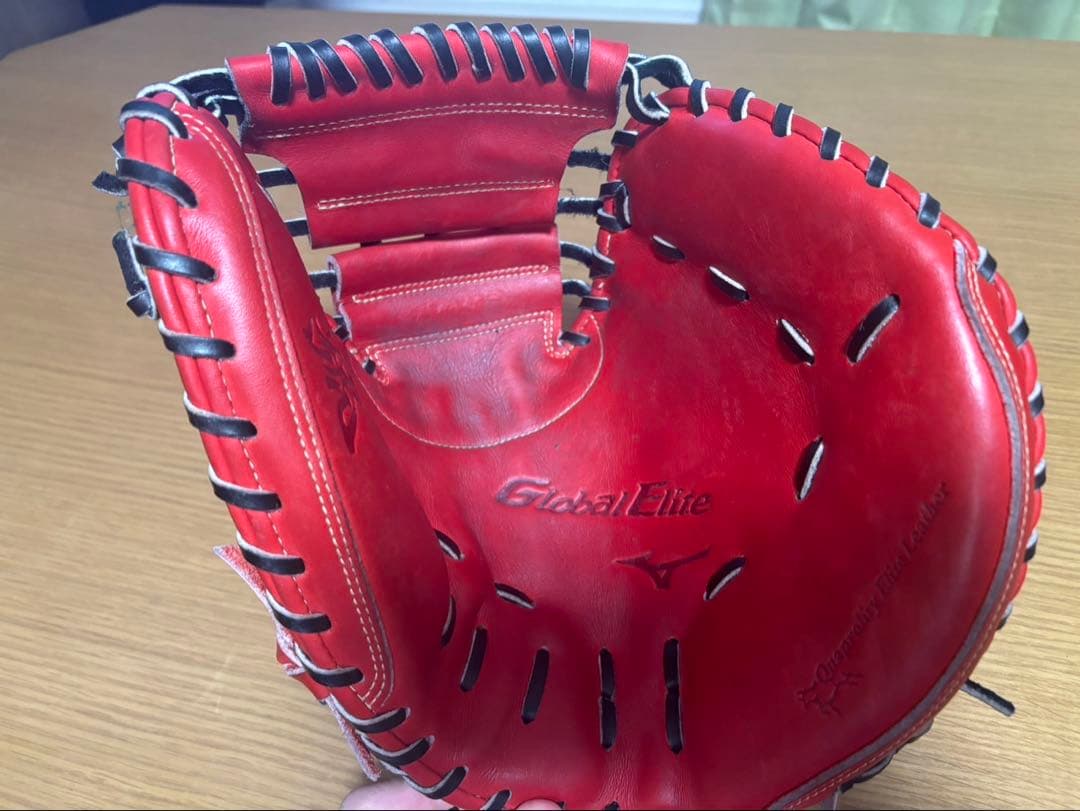 Mizuno Global Elite 硬式グローブ レッド