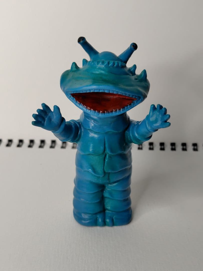 怪獣 ジャンボ指人形 カネゴン 青成型 約105mm 当時物