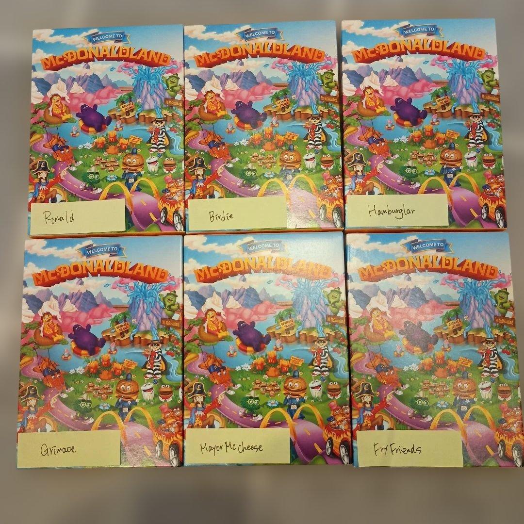 マクドナルド アメリカ ハッピーミール 缶 紙モノ コンプリートセット