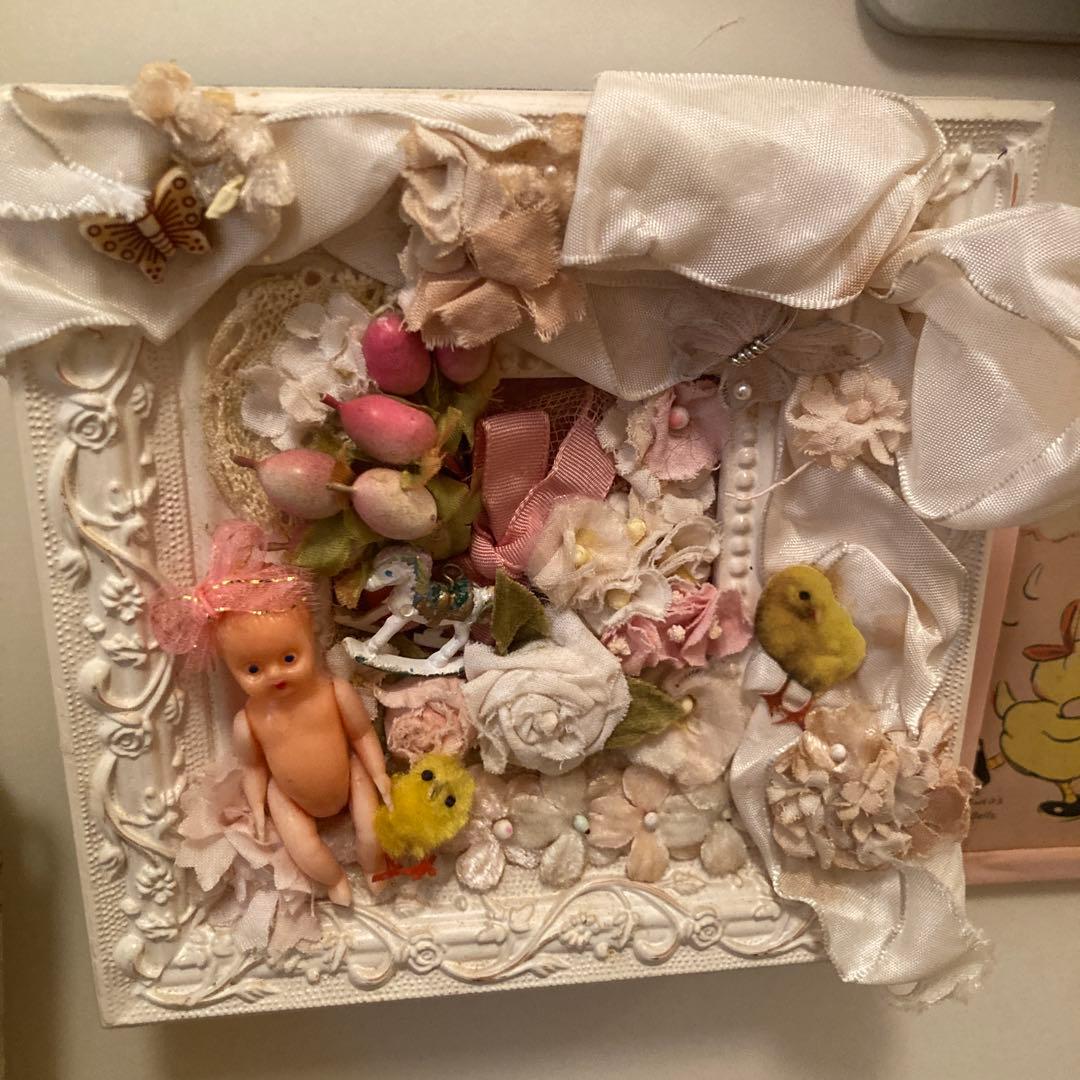 装飾アートフレーム ミニチュア人形付き