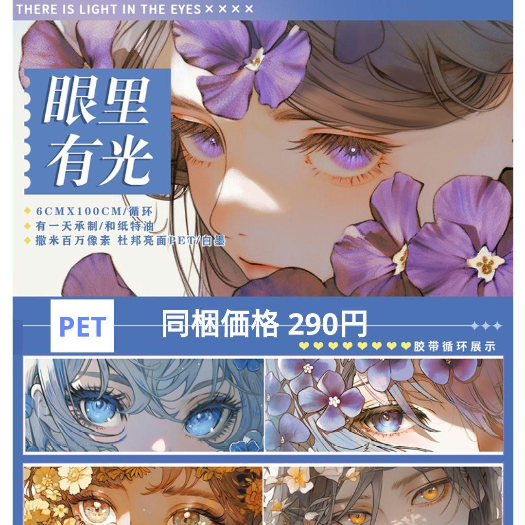 ✩のこり１✩J994＃眼里有光(PET)噬魂切り売り海外人物マステ女の子