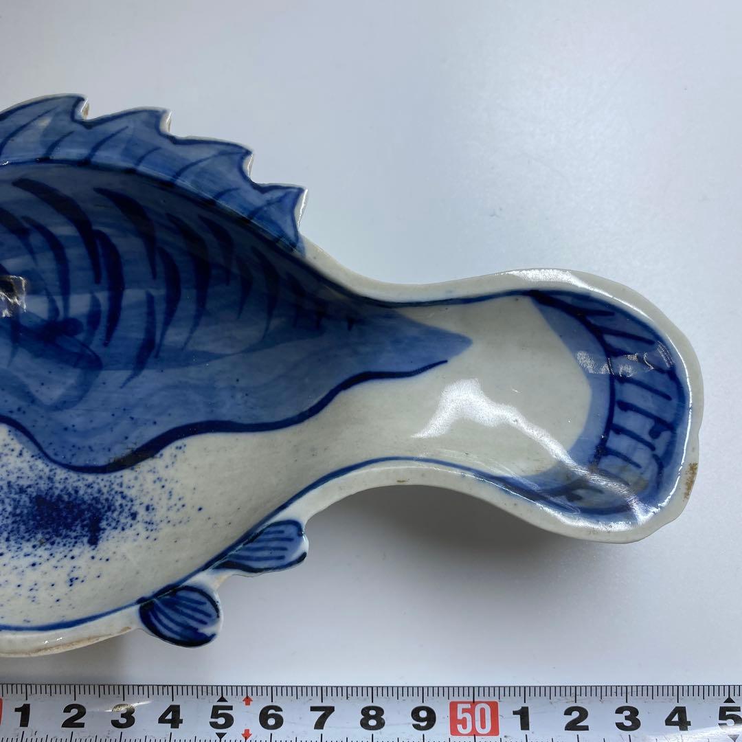 専用　高橋道八　魚型皿　箱付　長さ23.3㎝東Y7-0403☆1Fタサコサ
