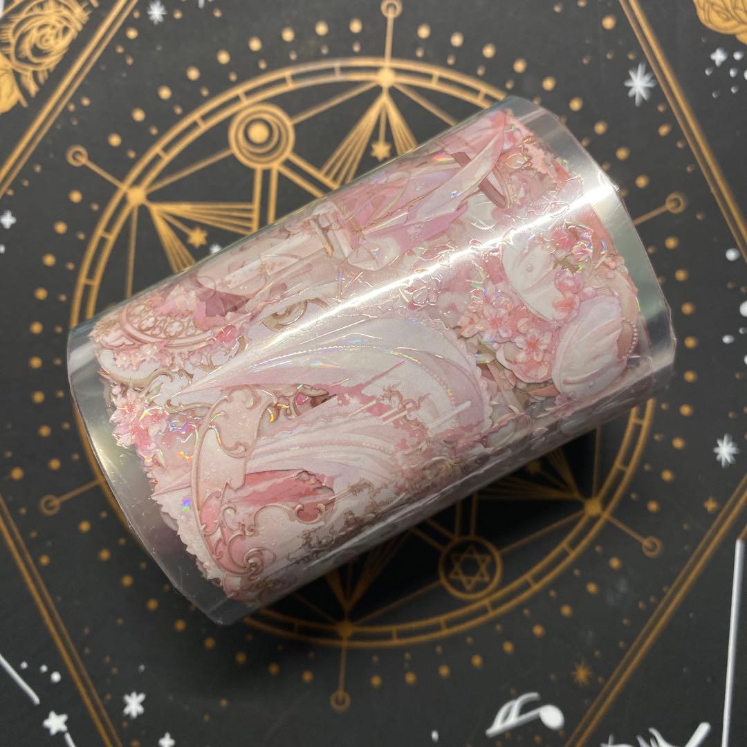 【D】海外　10m巻　貝殻光/貝殻金マスキングテープ　人物系/お花系/景色系