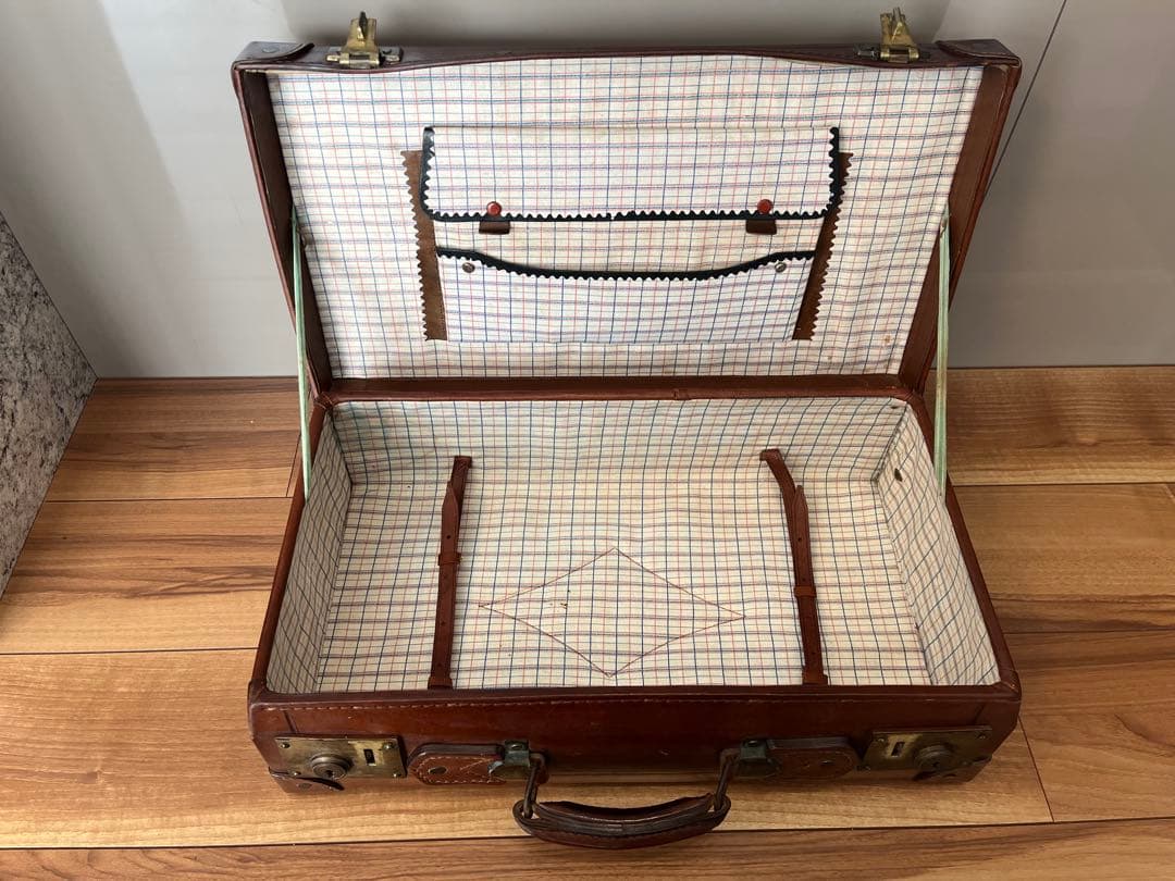 アンティーク 革製 レザー トランク ケース ビンテージ