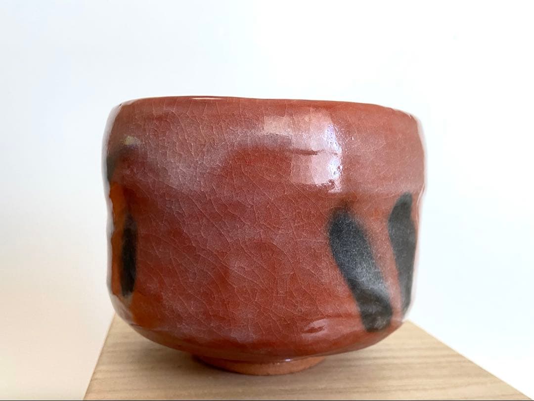 佐々木昭楽作　赤楽　赤茶碗　覚入写し