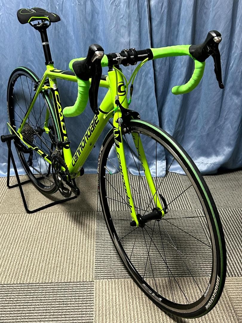 引取り大阪　Cannondale ロードバイクフレーム ネオンイエロー