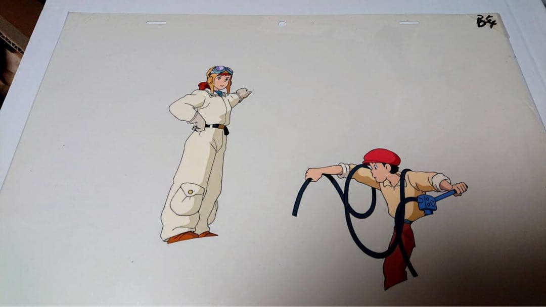 ジブリ　セル画　紅の豚　フィオ　宮崎駿　岡村明美　原画　動画　直筆イラスト　レア