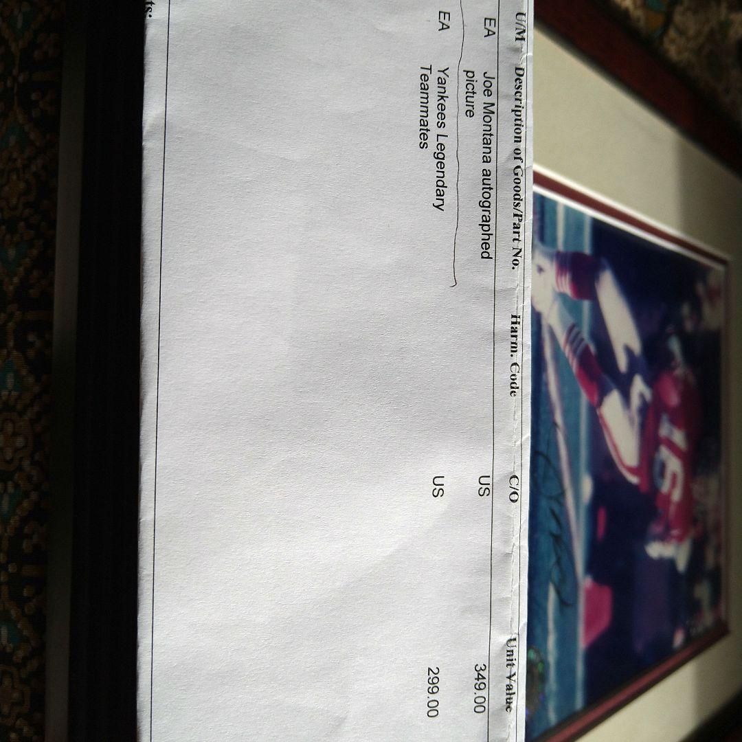 ジョー・モンタナサイン入り写真パネル