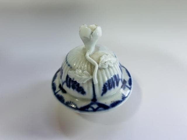 壷■マイセン調 西洋 染付の花の絵 Betch Worth B5 唐草 骨董品■