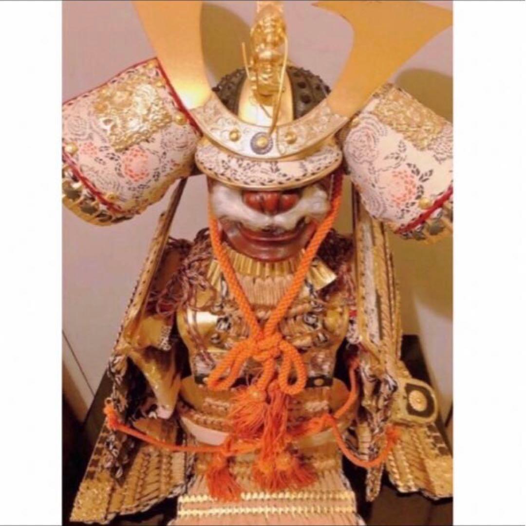 SALE！！アンティーク 上原 玉鳳作 大鎧 正絹 1970年代 鎧飾り 鎧