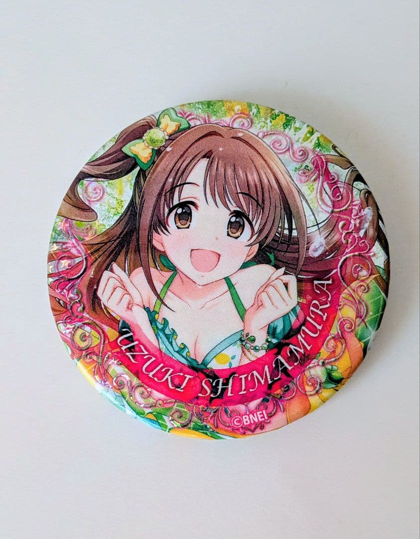 アイドルマスターシンデレラガールズ 島村卯月　東急ハンズ ホロ 缶バッジ