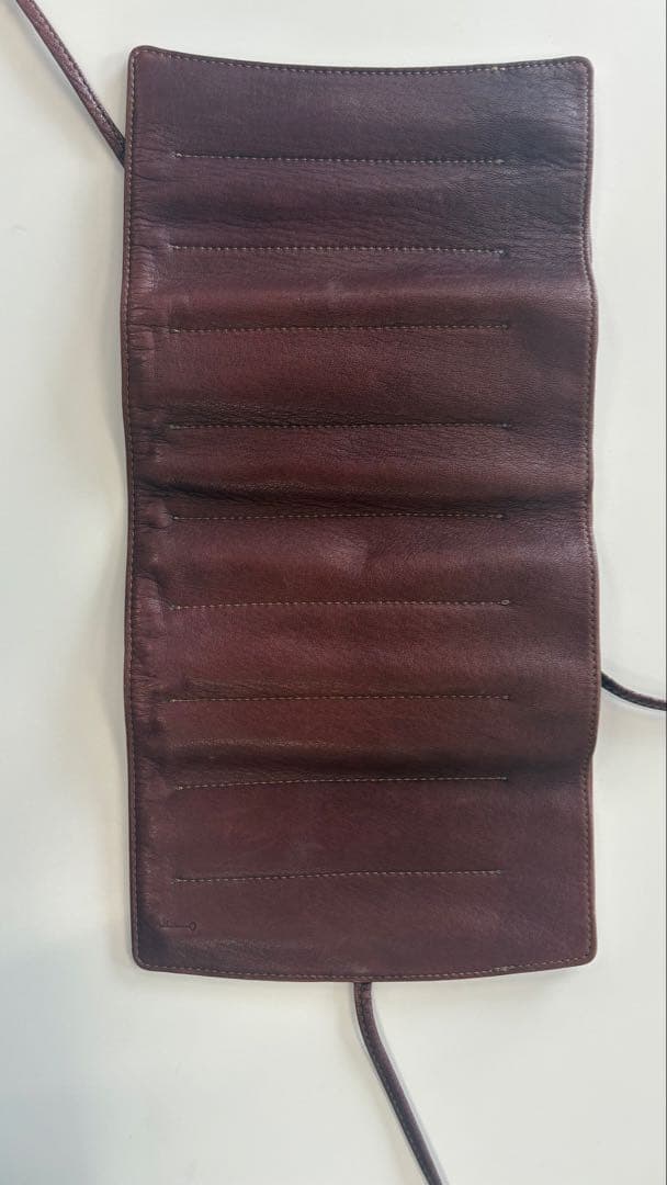ナガサワ　キップレザー ペンシース　ペンケース　ボルドー