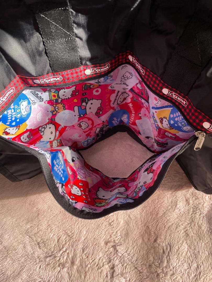 LeSportsac Hello Kitty ボストンバッグ ブラック 大きめ