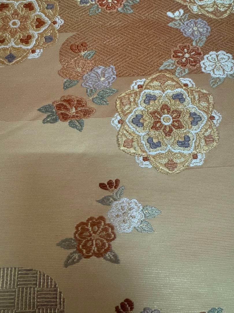 2680袋帯 古代彫金紋 西陣織 金糸　高級上質上品　約440cm 未使用