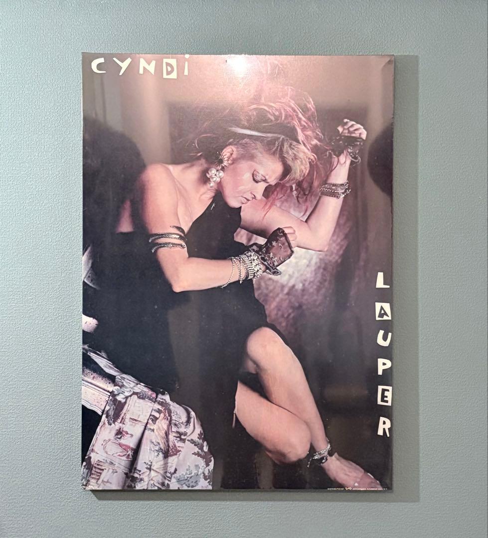 シンディーローパー　特大ポスターパネル　レア　80年代cyndi lauper