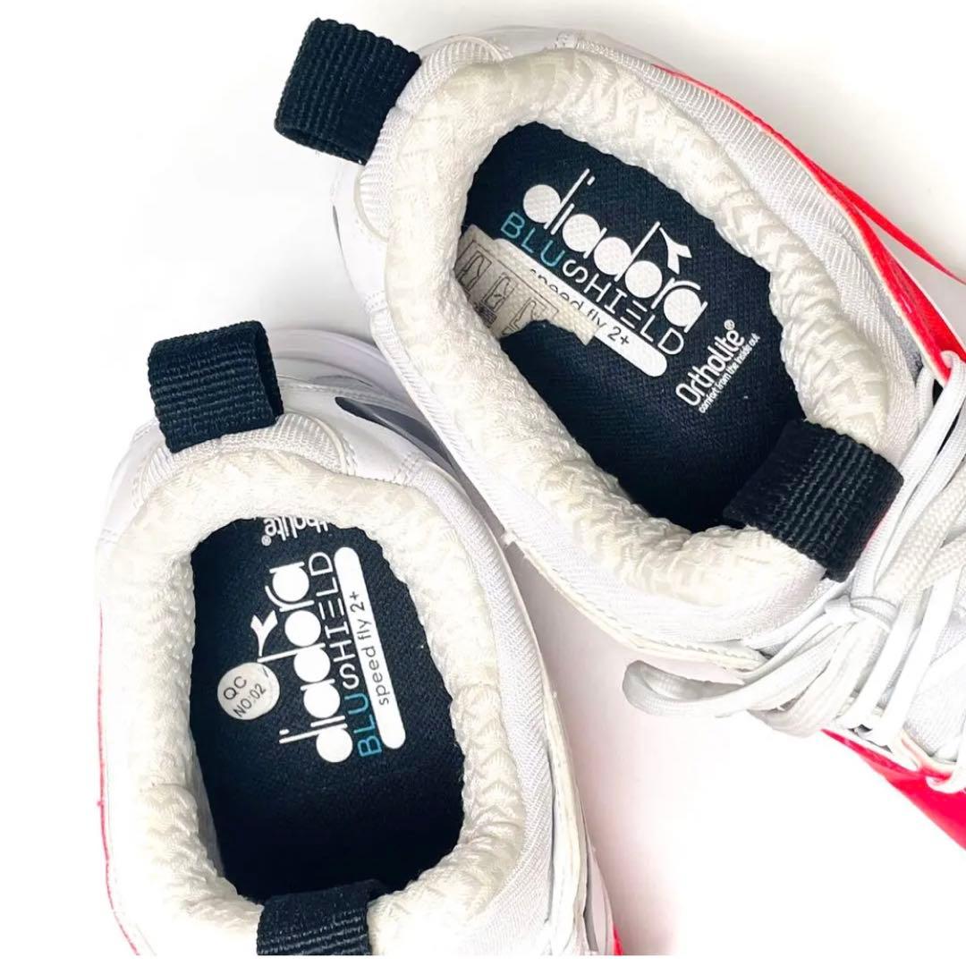 入手困難 ディアドラ スピード ブルーシールド フライ2 テニスシューズ 美品