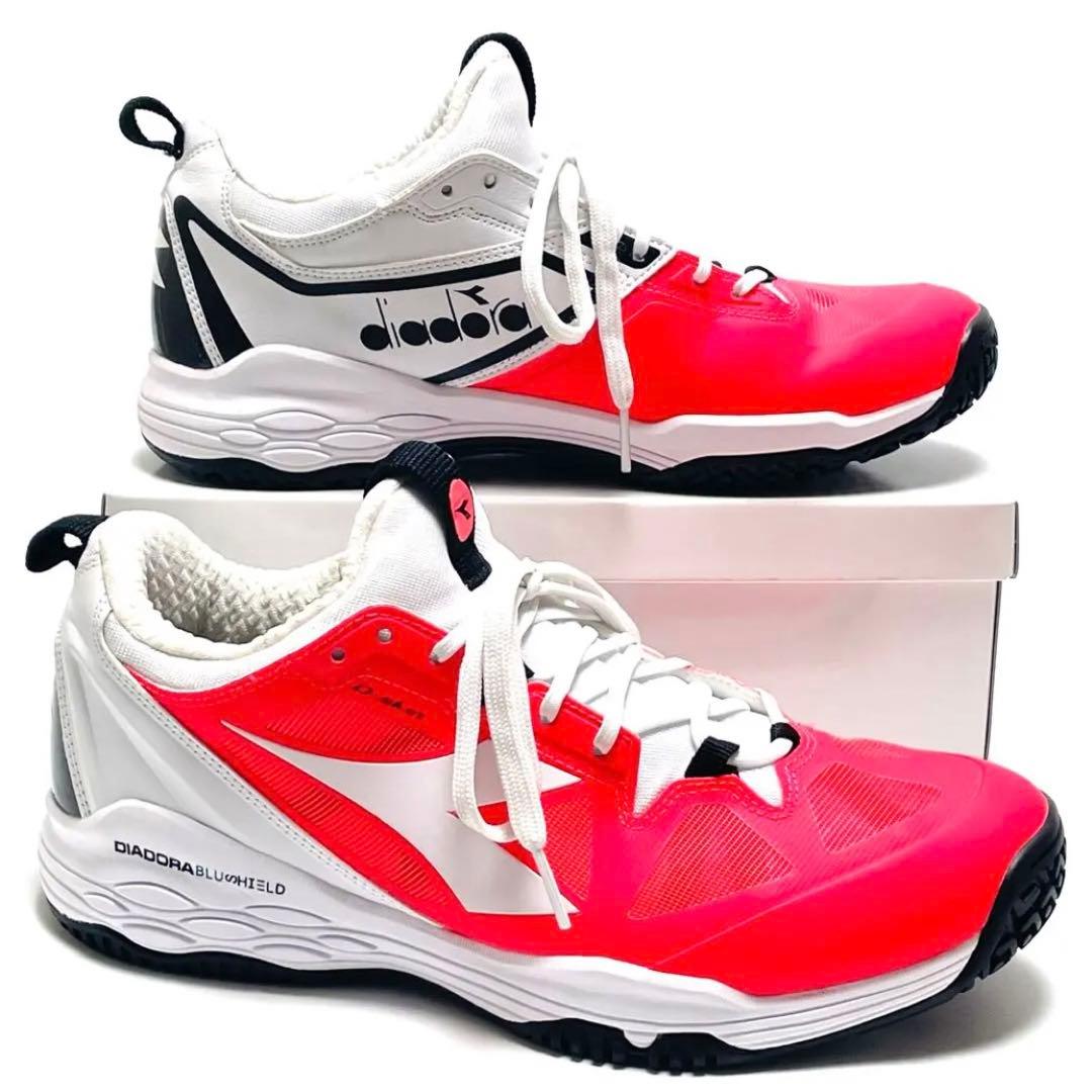 入手困難 ディアドラ スピード ブルーシールド フライ2 テニスシューズ 美品