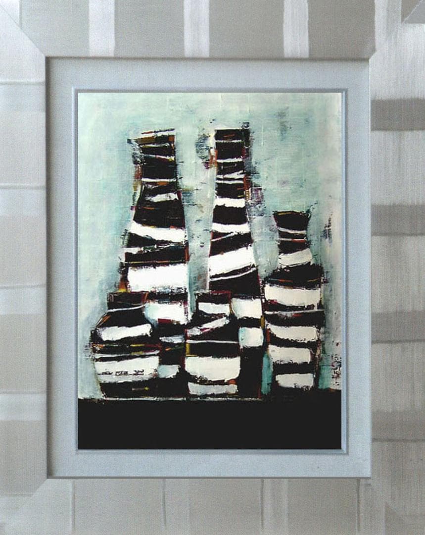 油絵 菅家令子 絵 絵画インテリア 額付(白) uF6-063104 静物 花瓶