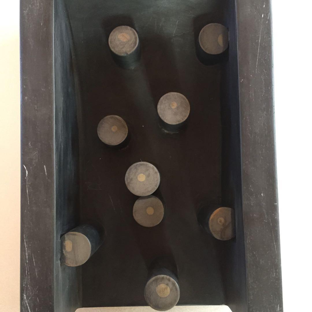 硯 中国端渓 太史硯 (北斗七星) 眼柱11個　鑑賞石