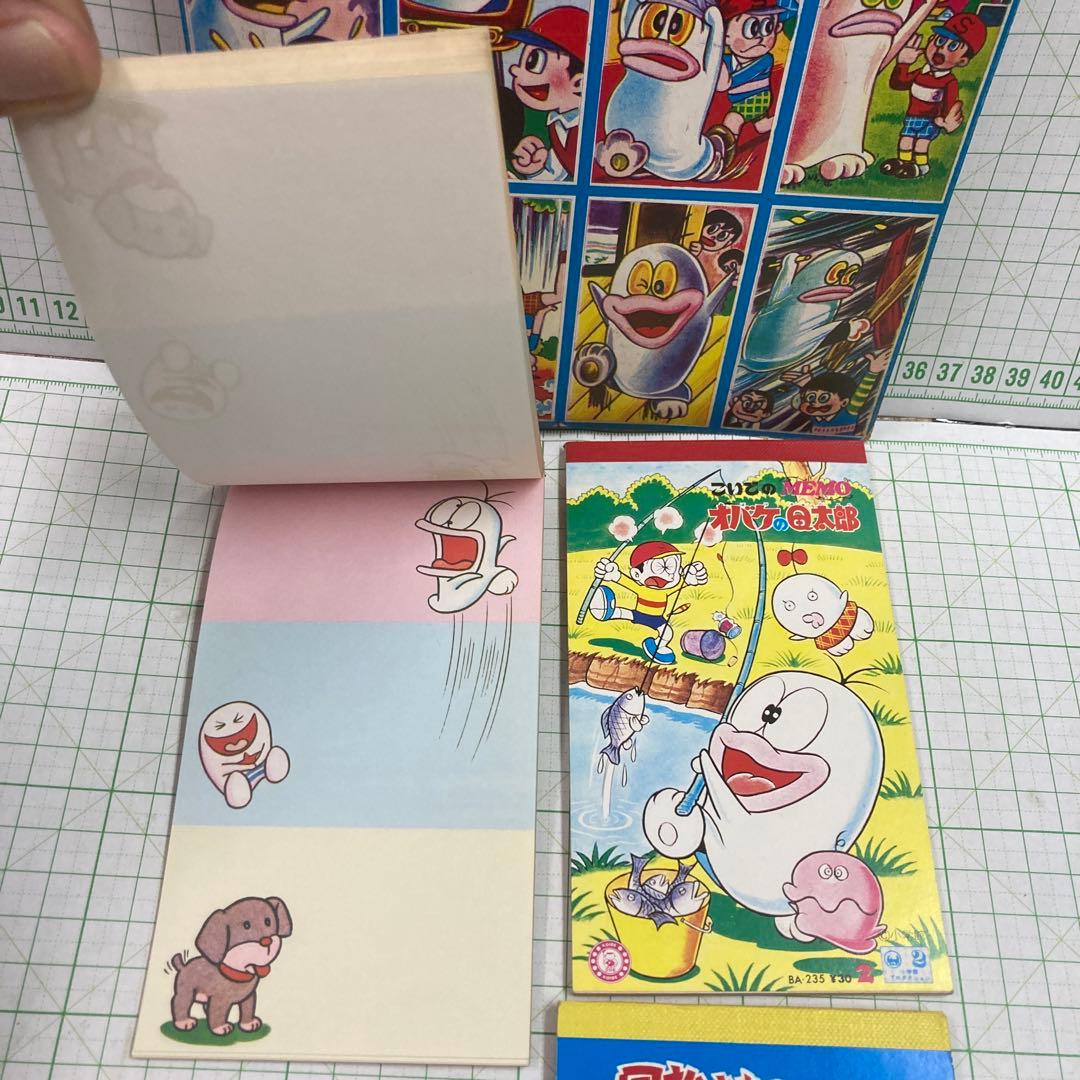 1970年代藤子不二雄のオバケのQ太郎のメモ帳２冊と面子ハットリくん国松5種類