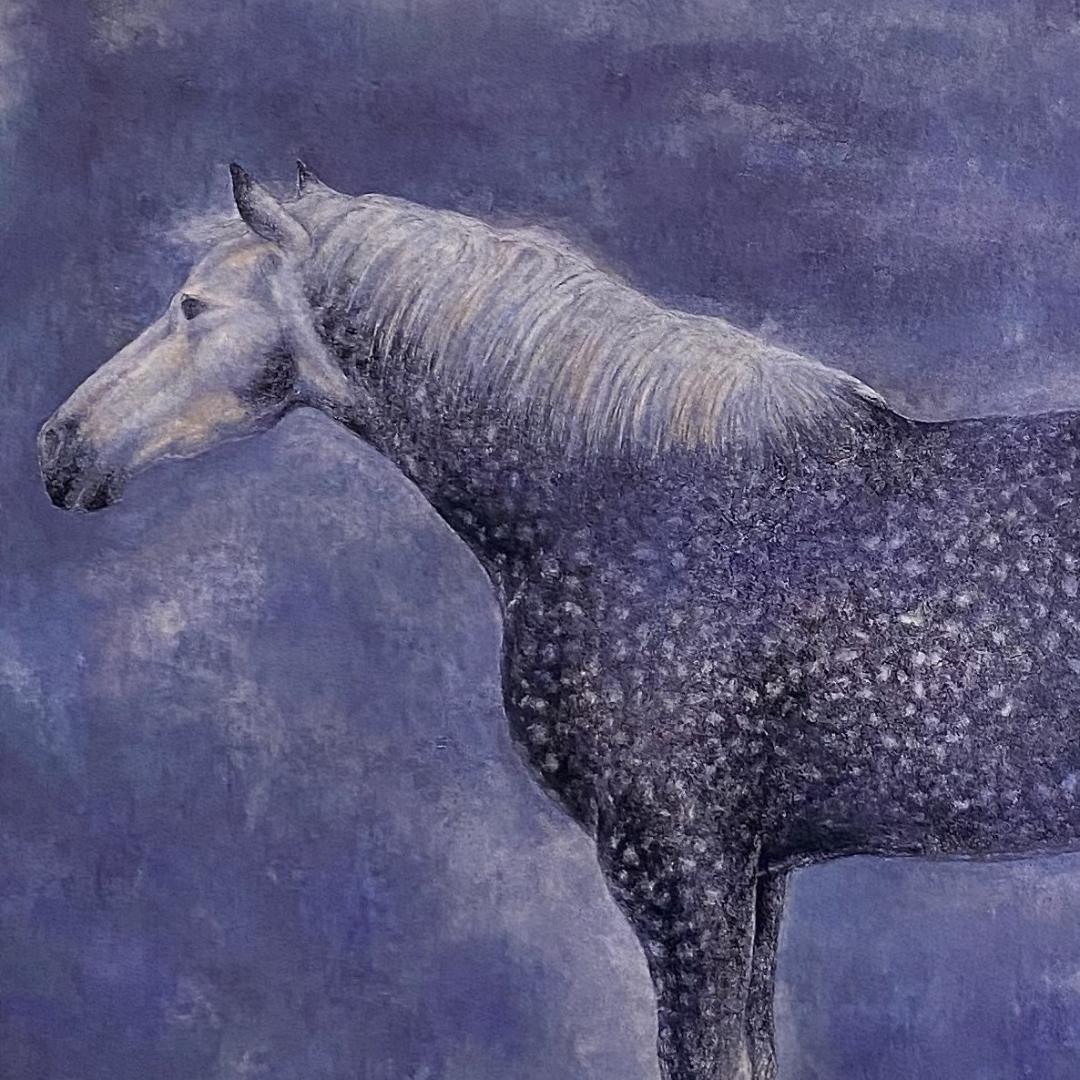 吉村年代、【星の馬】、希少な額装用画集より、新品額装付、状態良好