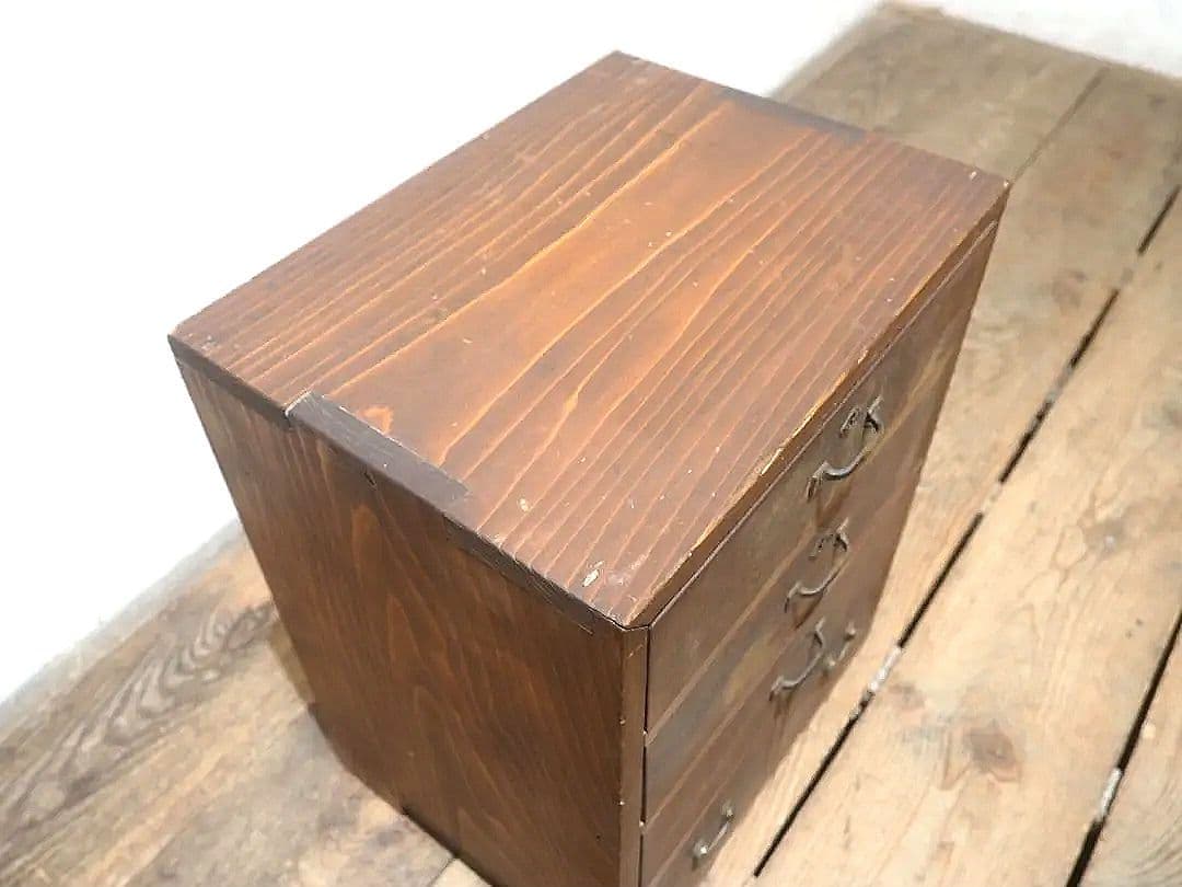 1384 レトロな小引き出し　収納棚　陳列台　ケース　古家具　アンティーク　骨董