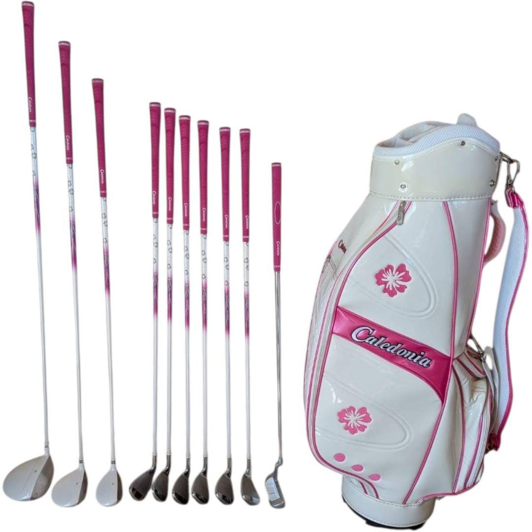 美品 カレドニア レディースゴルフフルセット CL-460α バッグ付き 10本