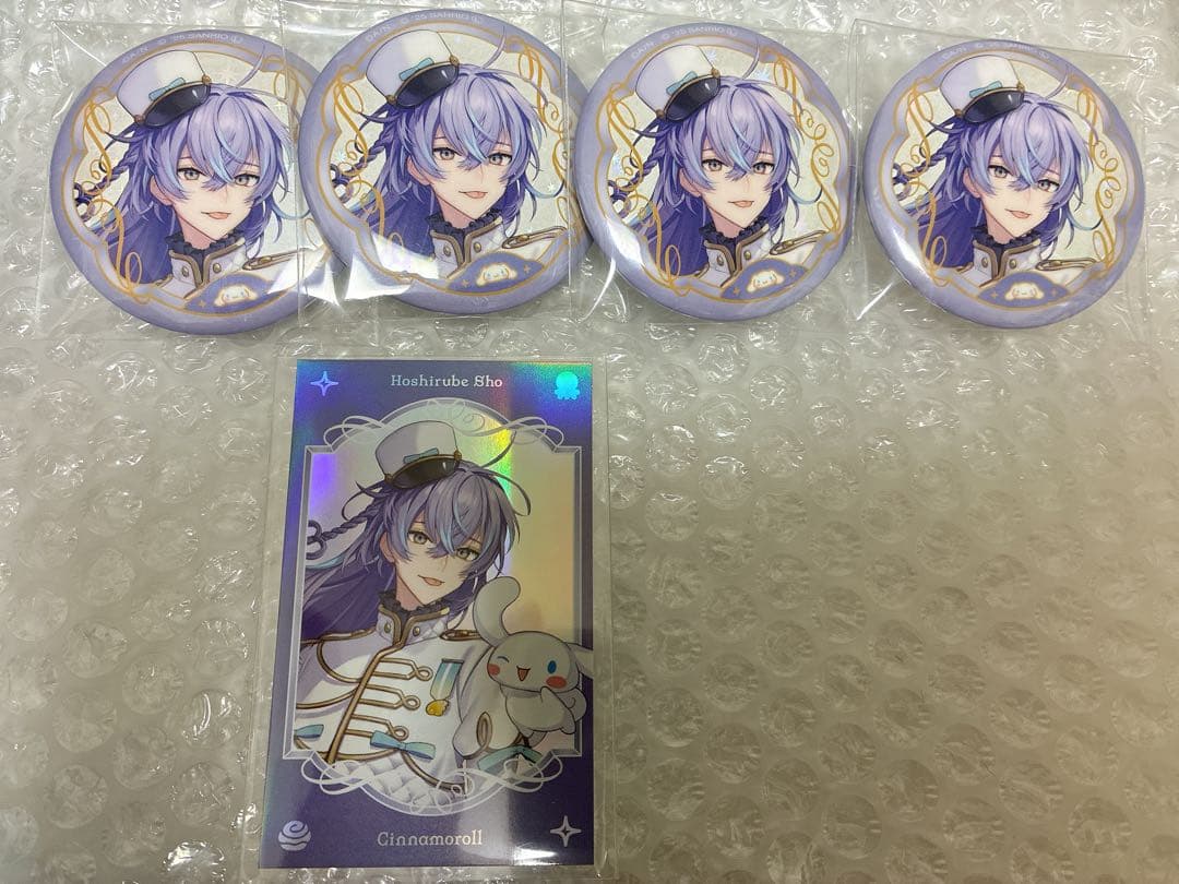 サンリオ ディティカ 星導ショウ 等身缶バッジ、チェキRセット